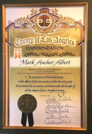 County of Los Angeles Commendation